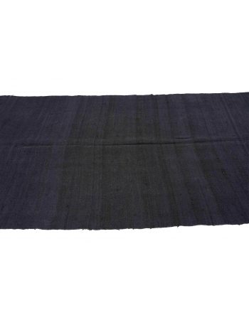 Dark Gray Vintage Hemp Kilim Rug - 4`4″ x 8`9″