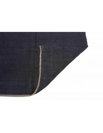 Dark Gray Vintage Hemp Kilim Rug - 4`4″ x 8`9″