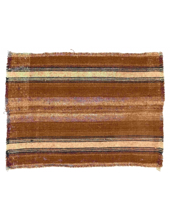 Brown Vintage Mini Kilim Rug - 2`4″ x 2`11″
