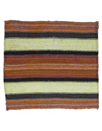 Brown Vintage Mini Kilim Rug - 2`4″ x 2`4″