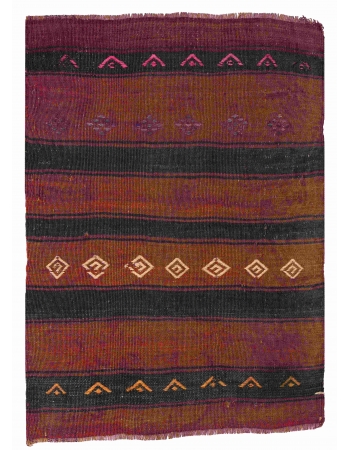 Decorative Mini Vintage Kilim Rug - 1`10″ x 2`7″