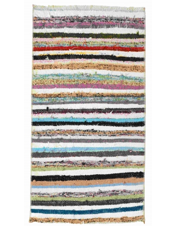 Decorative Vintage Mini Rag Rug - 1`9″ x 2`11″