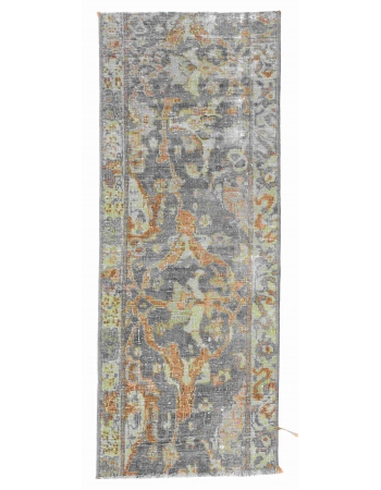 Distressed Antique Rug Fragment - 1`2″ x 2`11″