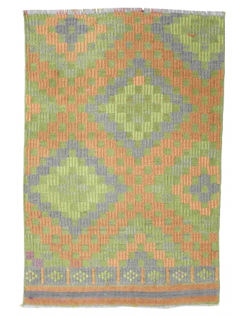 Faded Vintage Mini Embroidered Kilim - 2`4″ x 3`6″