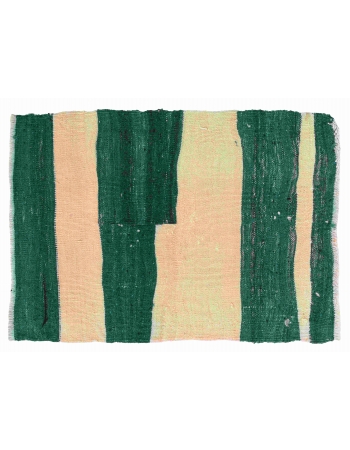 Green & White Mini Kilim Rug - 1`11″ x 2`9″