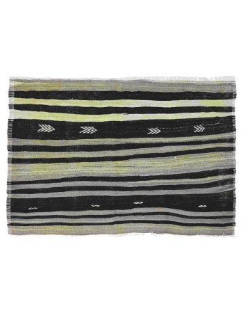 Striped Vintage Kilim Rug - 4`0″ x 5`11″
