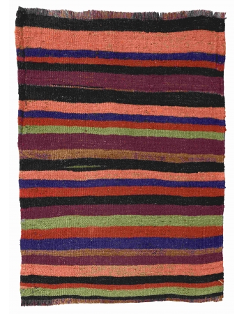 Striped Vintage Mini Kilim Rug - 2`4″ x 3`2″