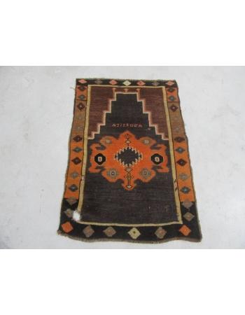 Vintage Decorative Kars Wool Rug - 2`7″ x 3`8″
