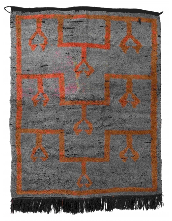 Vintage Decorative Turkish Tulu Rug - 5`0″ x 6`7″