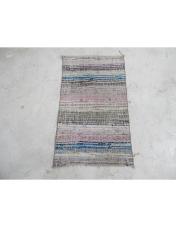 Vintage Mini Rag Rug - 1`7″ x 2`7″