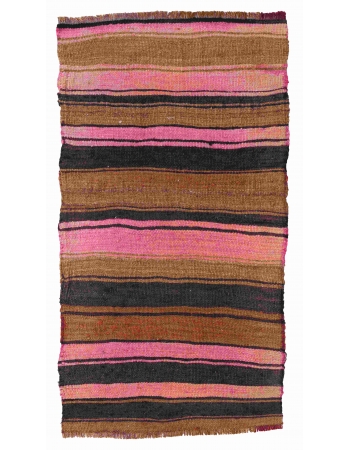 Vintage Striped Mini Kilim Rug - 1`8″ x 3`3″