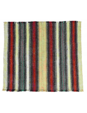 Vintage Striped Mini Kilim Rug - 2`6″ x 2`10″