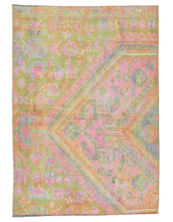 Washed Out Mini Rug Fragment - 2`1″ x 2`11″