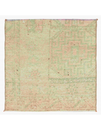 Washed Out Vintage Mini Rug Fragment - 1`10″ x 2`0″