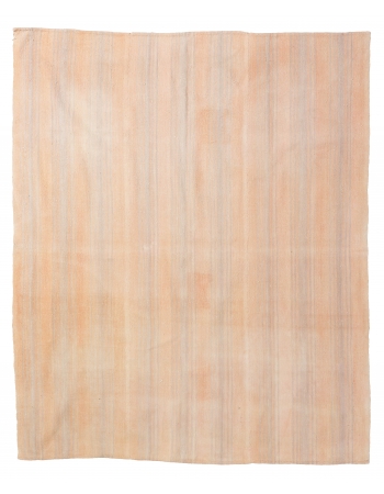 Decorative Vintage Cotton Kilim Rug - 6`9″ x 8`4″