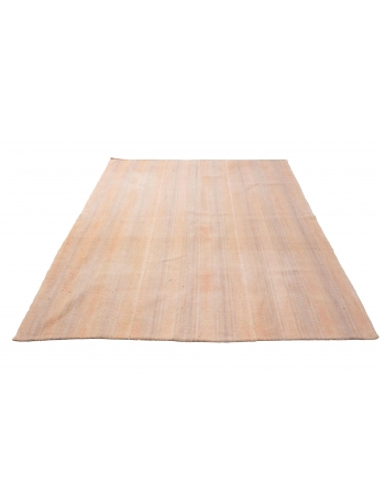Decorative Vintage Cotton Kilim Rug - 6`9″ x 8`4″