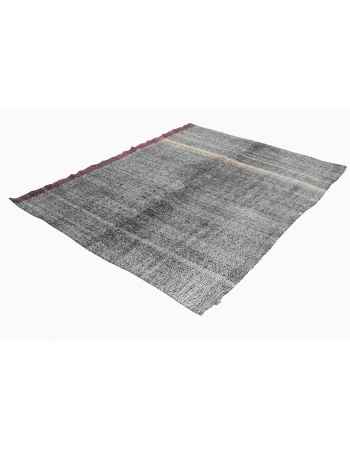 Gray Vintage Turkish Kilim Rug - 5`11″ x 8`11″