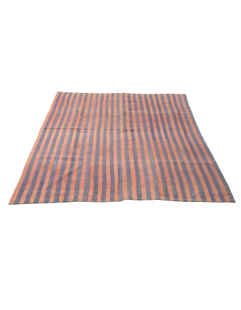 Striped Vintage Decorative Kilim Rug - 5`6″ x 6`11″