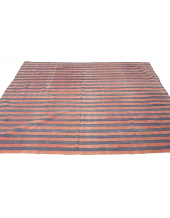 Striped Vintage Decorative Kilim Rug - 5`6″ x 6`11″
