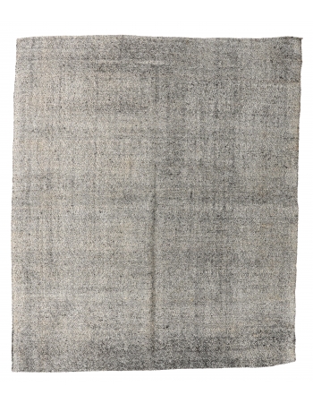 Gray Vintage Turkish Modern Kilim - 6`7″ x 7`10″ Gray Vintage Turkish Modern Kilim - 6`7″ x 7`10″