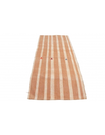Striped Vintage Turkish Kilim Rug - 2`11″ x 6`7″