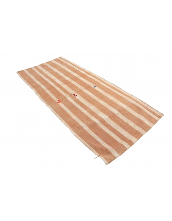 Striped Vintage Turkish Kilim Rug - 2`11″ x 6`7″