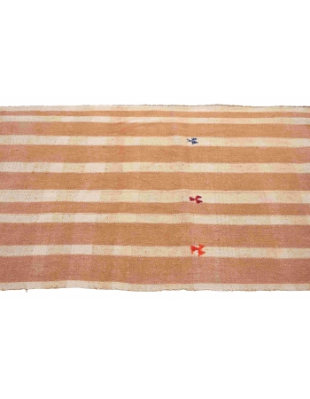 Striped Vintage Turkish Kilim Rug - 2`11″ x 6`7″