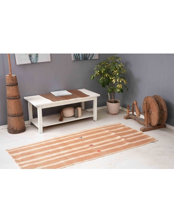 Striped Vintage Turkish Kilim Rug - 2`11″ x 6`7″