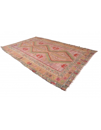 Large Vintage Turkish Kilim Rug - 7`11″ x 14`1″