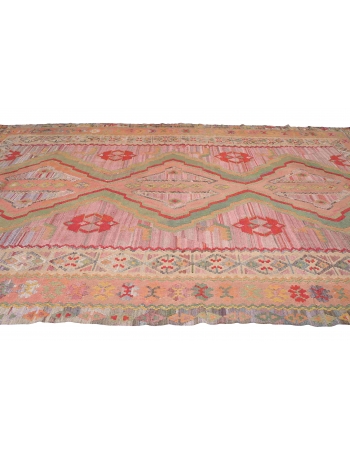 Large Vintage Turkish Kilim Rug - 7`11″ x 14`1″