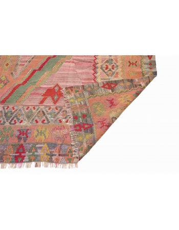 Large Vintage Turkish Kilim Rug - 7`11″ x 14`1″