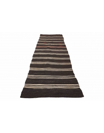 Vintage Striped Kilim Runner - 3`6″ x 13`0″