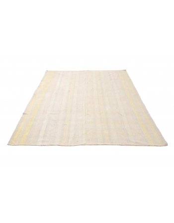 Vintage Modern Turkish Cotton Kilim - 7`7″ x 9`4″