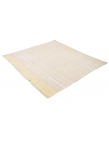 Vintage Modern Turkish Cotton Kilim - 7`7″ x 9`4″