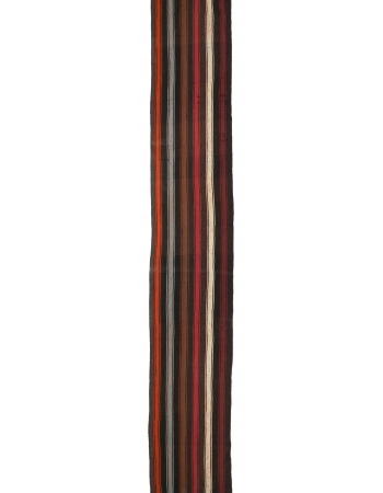 Striped Vintage Long Kilim Runner - 3`0″ x 20`2″