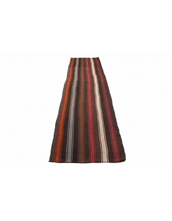 Striped Vintage Long Kilim Runner - 3`0″ x 20`2″