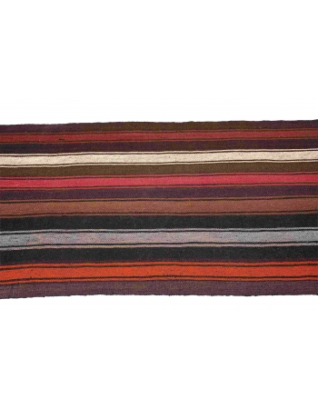Striped Vintage Long Kilim Runner - 3`0″ x 20`2″
