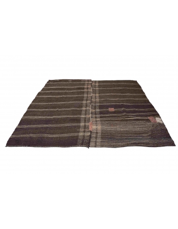 Square Vintage Unique Turkish Kilim Rug - 9`0″ x 9`2″