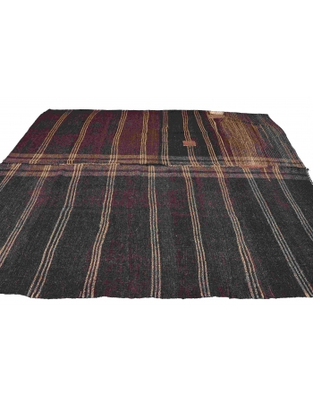 Square Vintage Unique Turkish Kilim Rug - 9`0″ x 9`2″