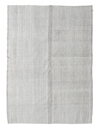 Silver Gray Vintage Kilim Rug - 5`11″ x 8`2″