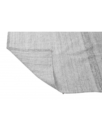 Silver Gray Vintage Kilim Rug - 5`11″ x 8`2″