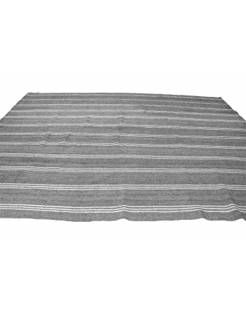 Large Vintage Gray Kilim Rug - 9`5″ x 12`2″