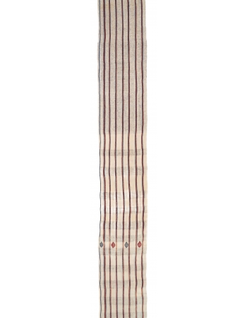 Long Vintage Striped Kilim Runner - 2`5″ x 46`3″ Long Vintage Striped Kilim Runner - 2`5″ x 46`3″
