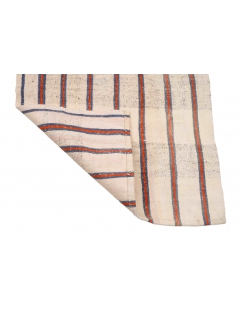 Long Vintage Striped Kilim Runner - 2`5″ x 46`3″