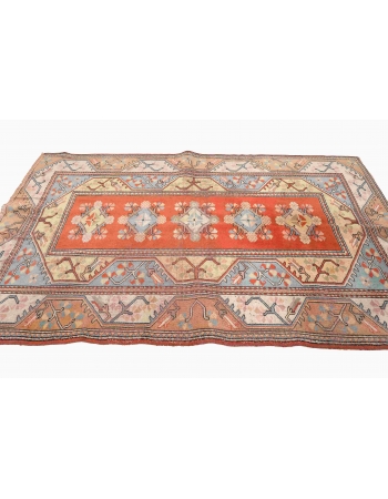 Vintage Turkish Milas Carpet - 5`1″ x 7`7″