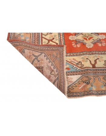 Vintage Turkish Milas Carpet - 5`1″ x 7`7″
