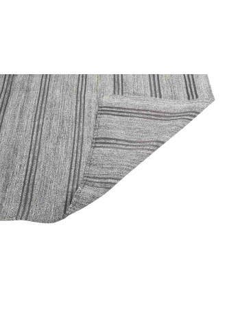 Gray Vintage Large Turkish Kilim Rug - 8`8″ x 10`2″