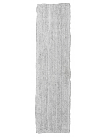 Vintage Gray Modern Kilim Runner - 3`0″ x 12`0″ Vintage Gray Modern Kilim Runner - 3`0″ x 12`0″