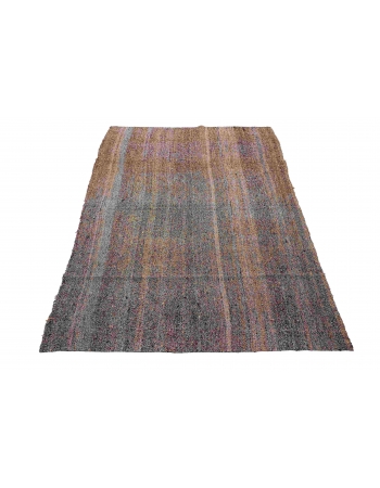 Vintage Modern Turkish Kilim Rug - 3`9″ x 6`10″