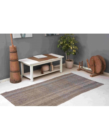 Vintage Modern Turkish Kilim Rug - 3`9″ x 6`10″